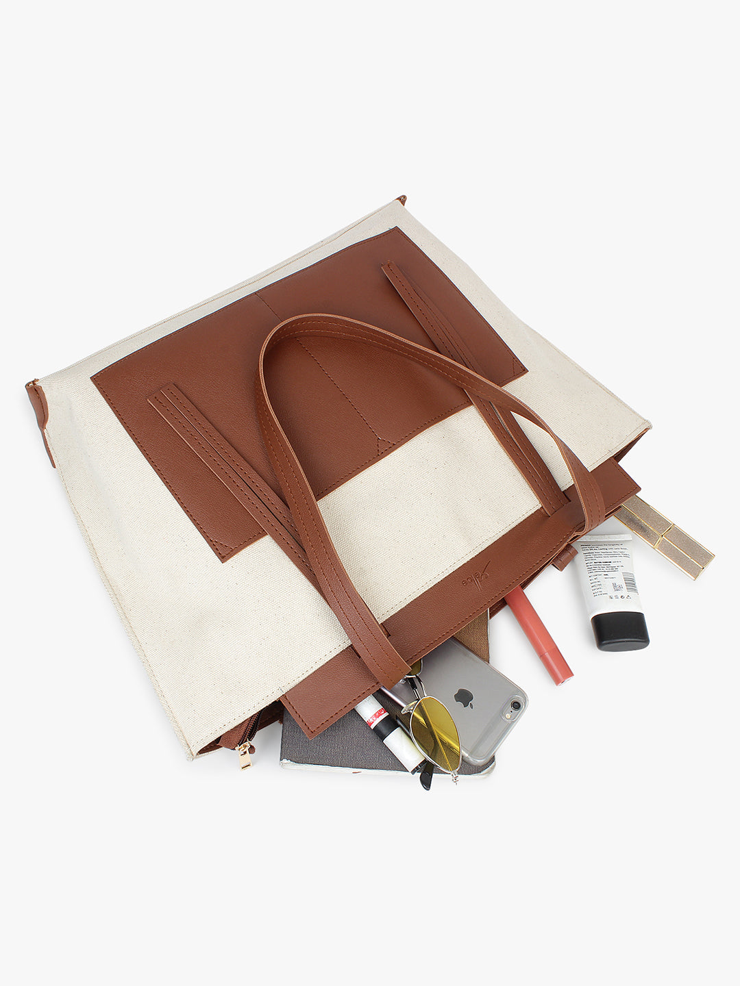 Canvas Oversized Shopper Bag Offwhite