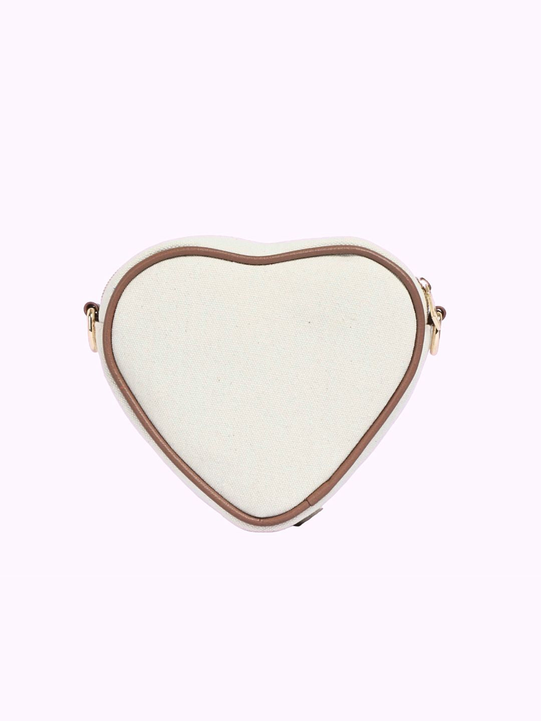 Off White Heart Shaped Small Sling Bag