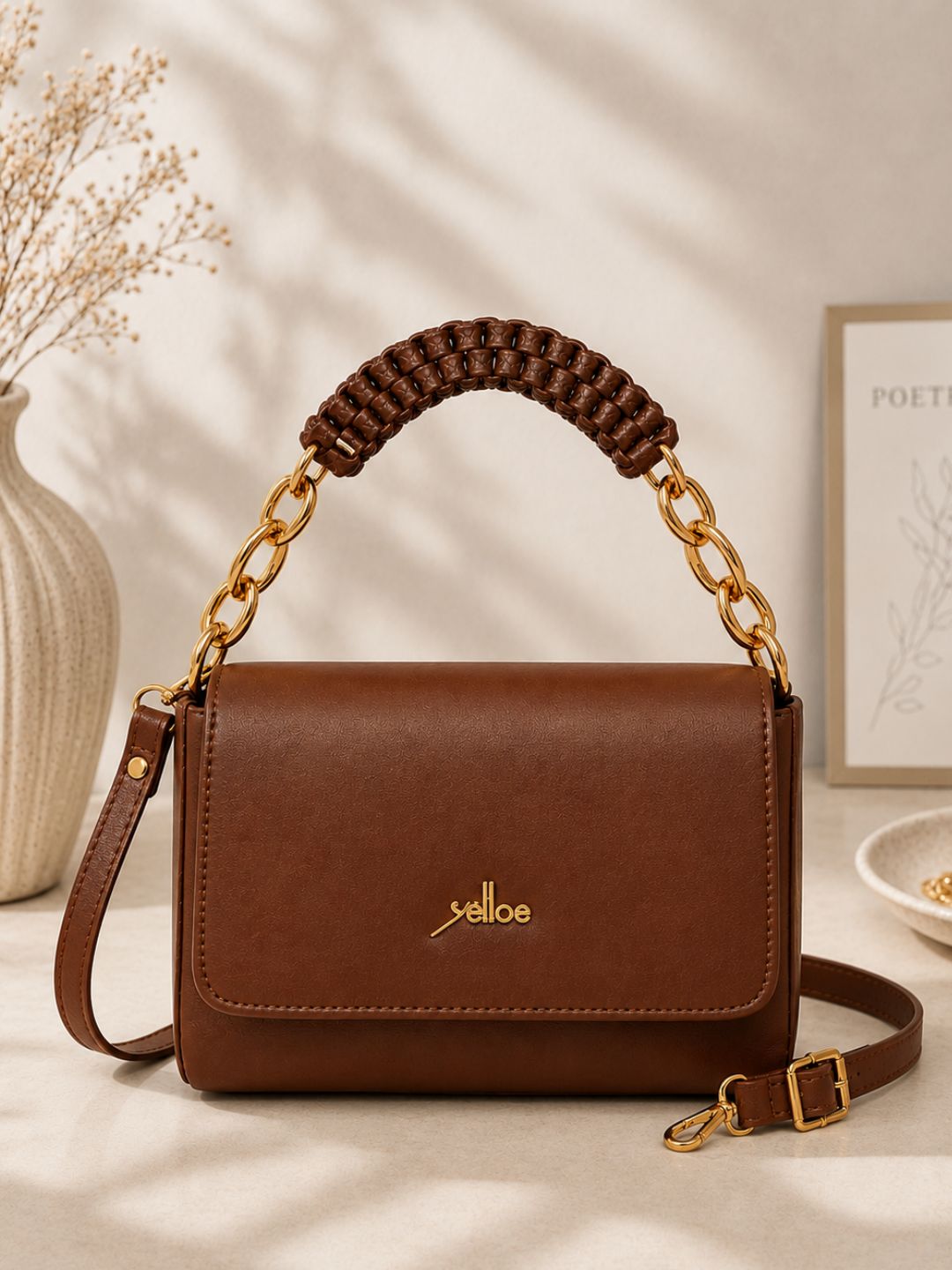 Tan Women's Handbag