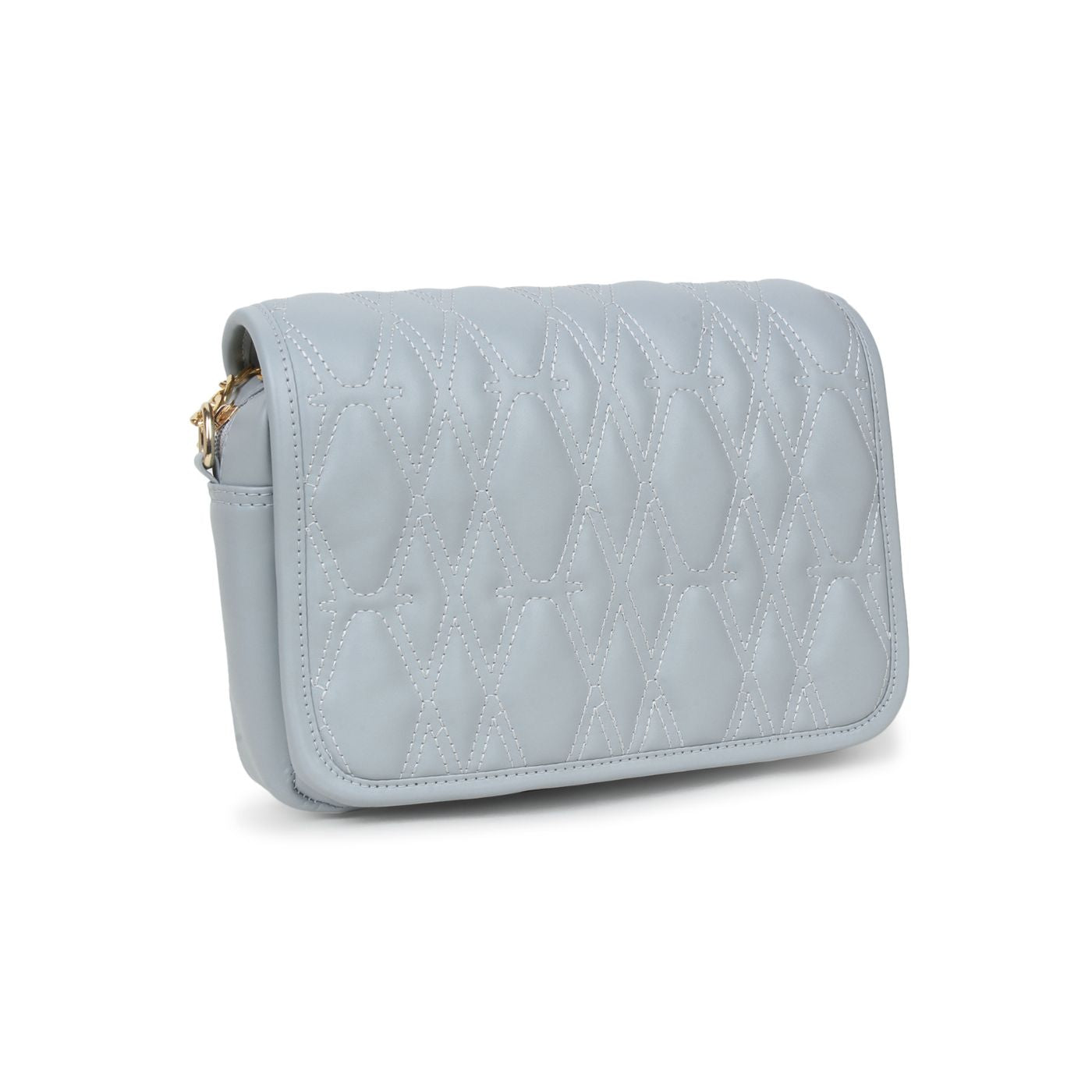SKY BLUE Quilted Medium  Sling Bag