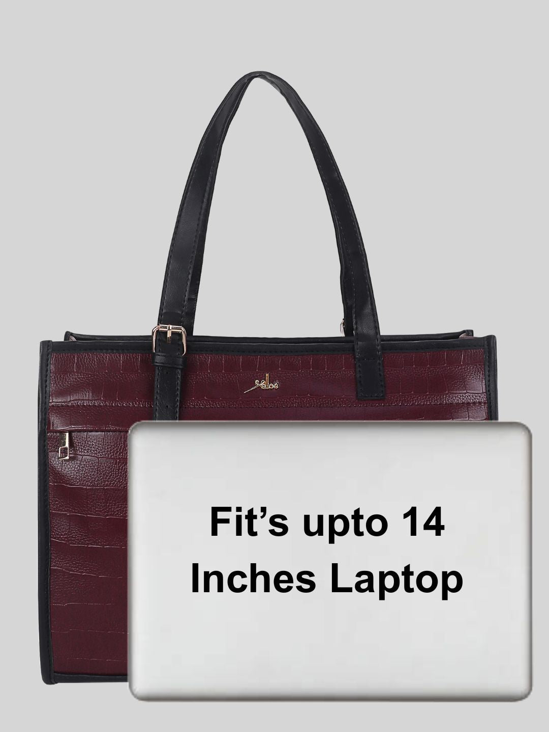 Women's Maroon Synthetic Leather Handbag