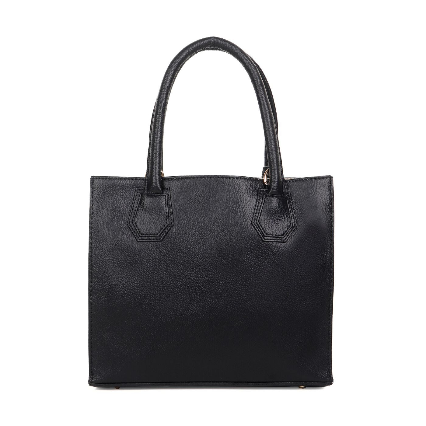 Satchel Handbag multi compartment Black