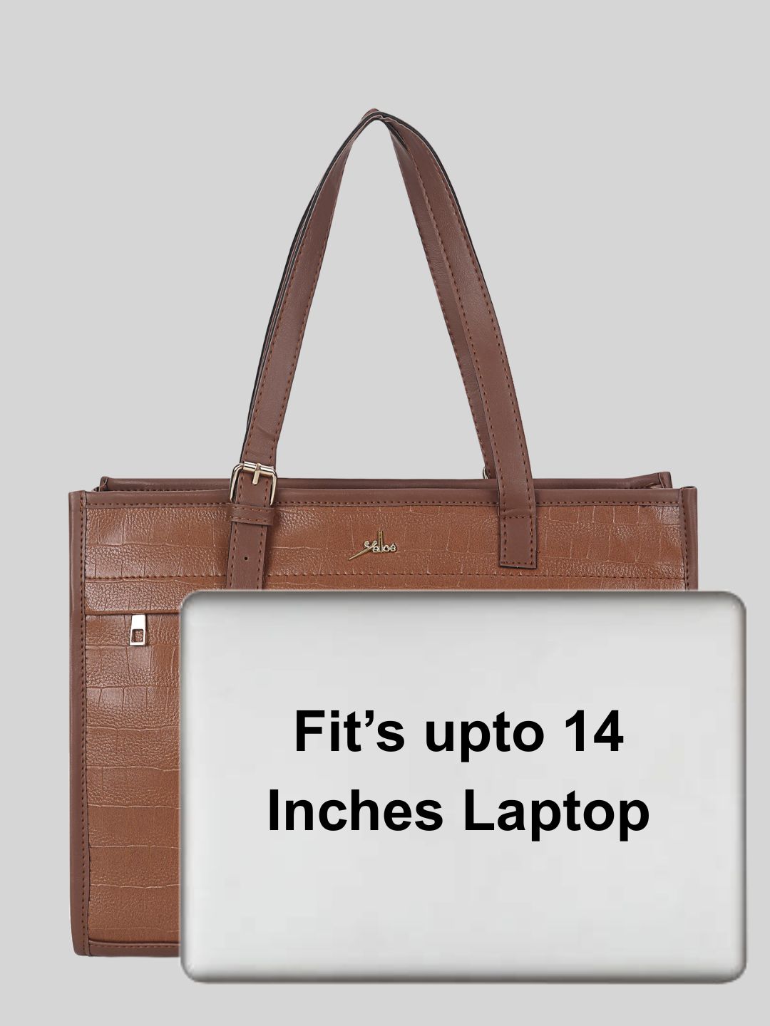 Women's Tan Synthetic Leather Handbag