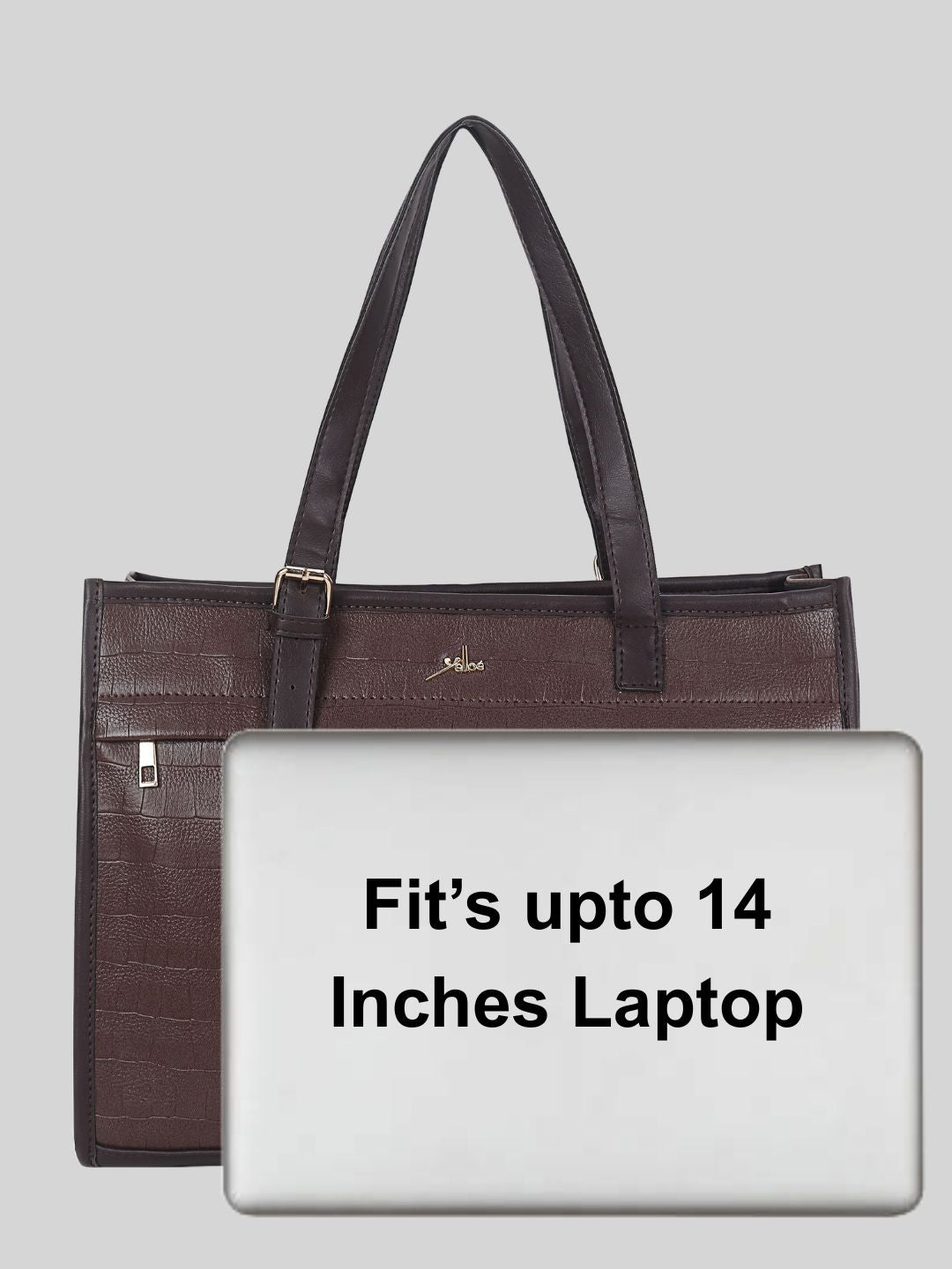 Women's Brown Synthetic Leather Handbag