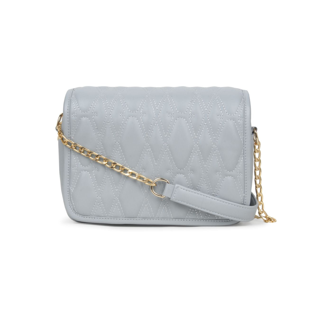 SKY BLUE Quilted Medium  Sling Bag