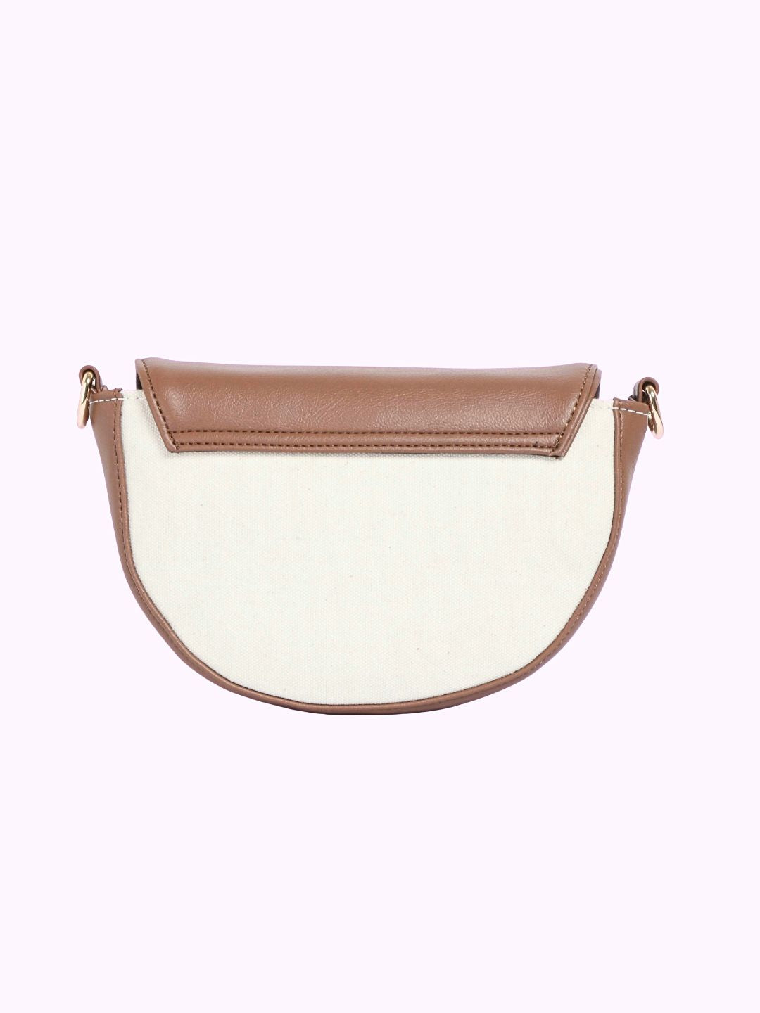 Handcrafted Off White- Tan Sling Bag