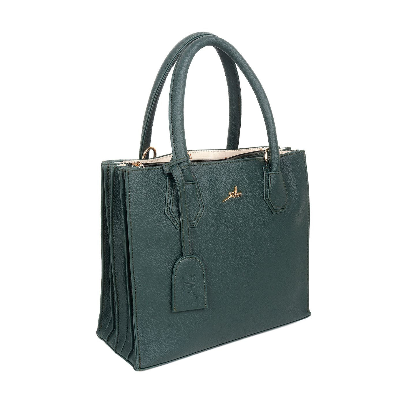 Satchel Handbag multi compartment Green