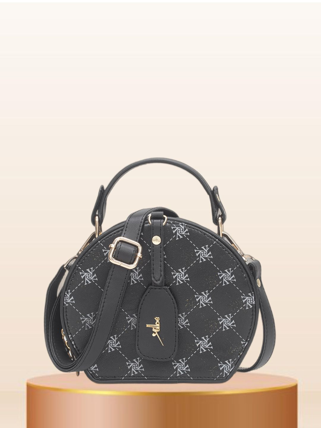 Yelloe Iconic Logo Print Round Sling Bag