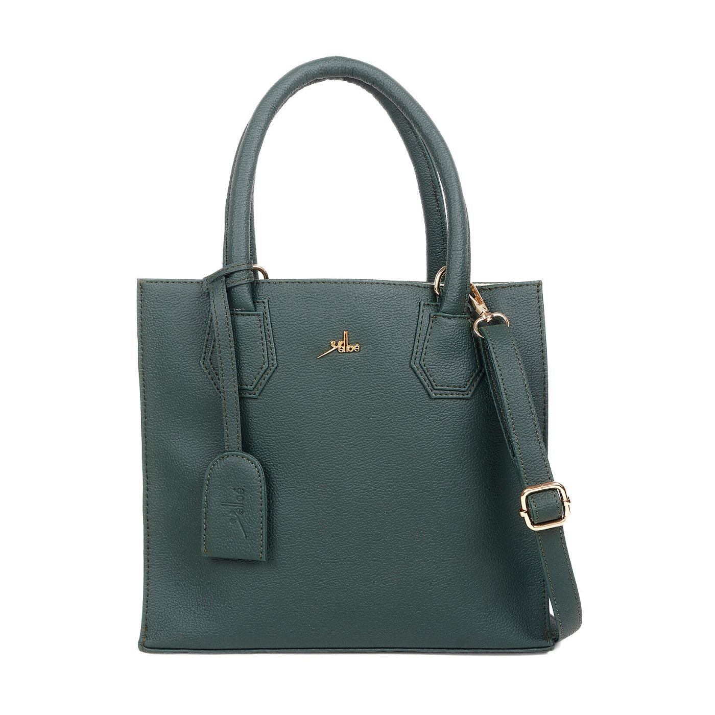 Satchel Handbag multi compartment Green