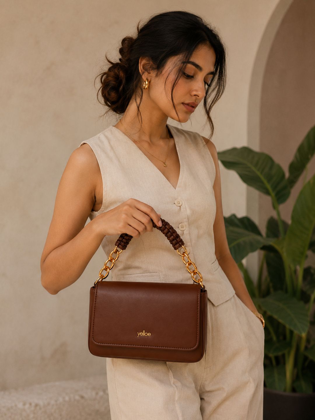 Tan Women's Handbag