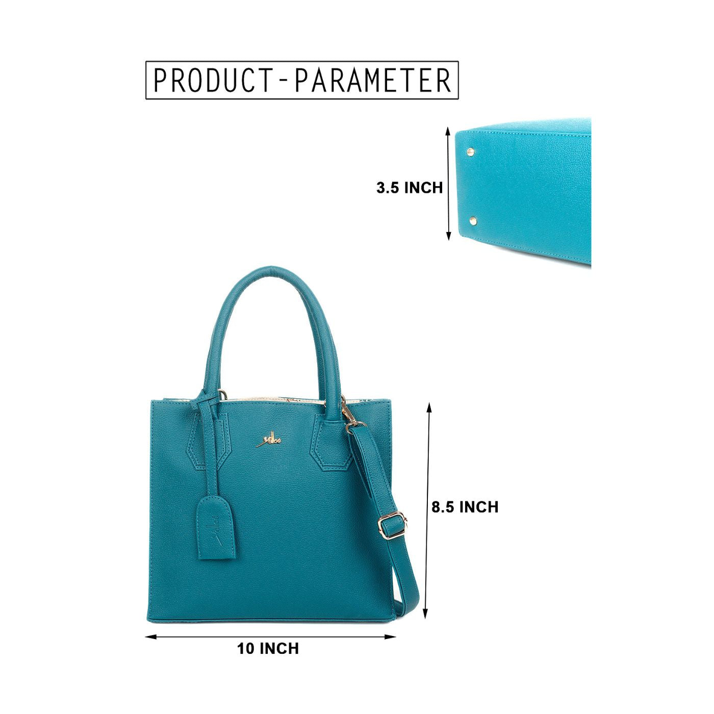 Satchel Handbag multi compartment Turquiose