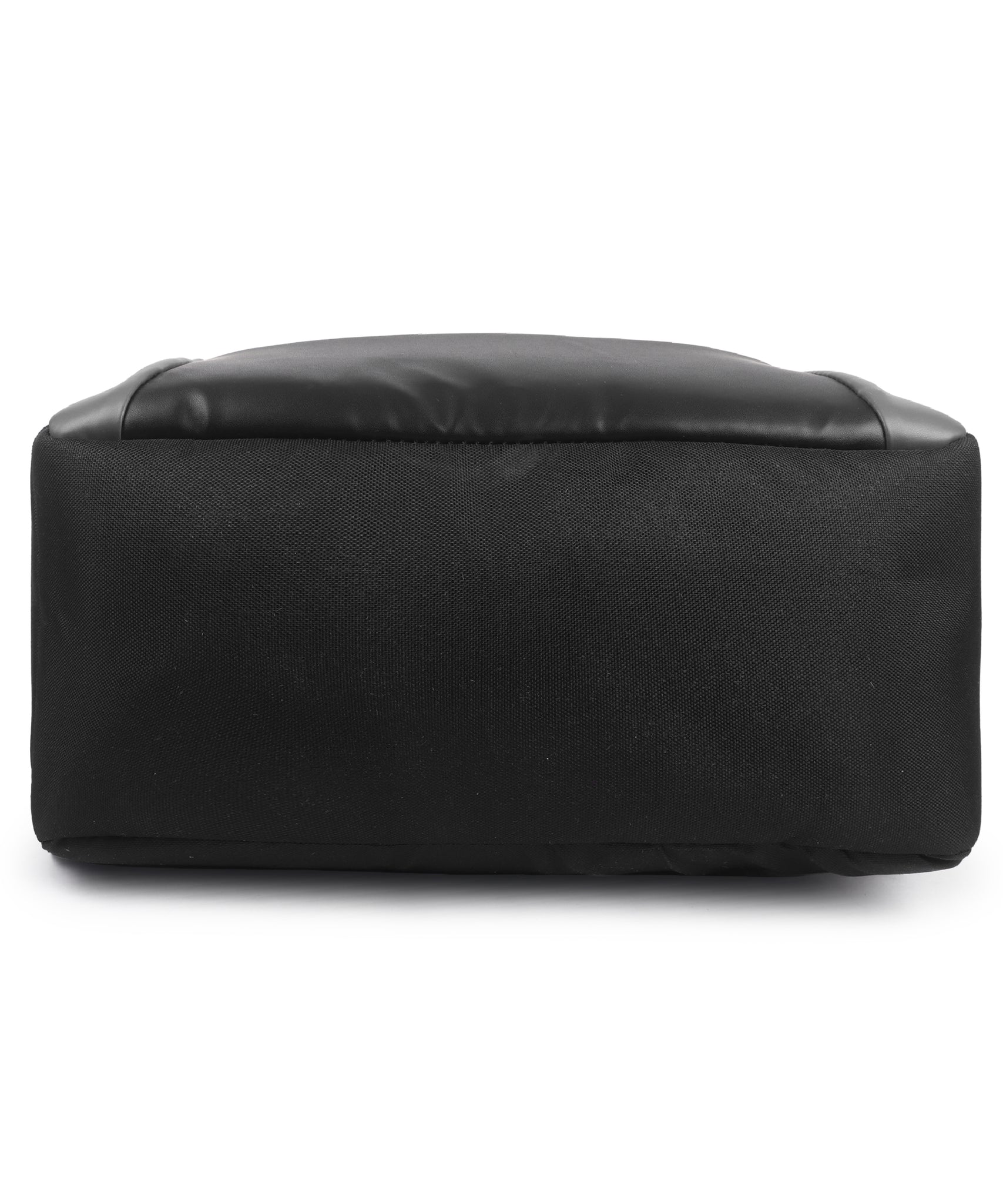 Black Polyester Multicompartment Backpack for Men