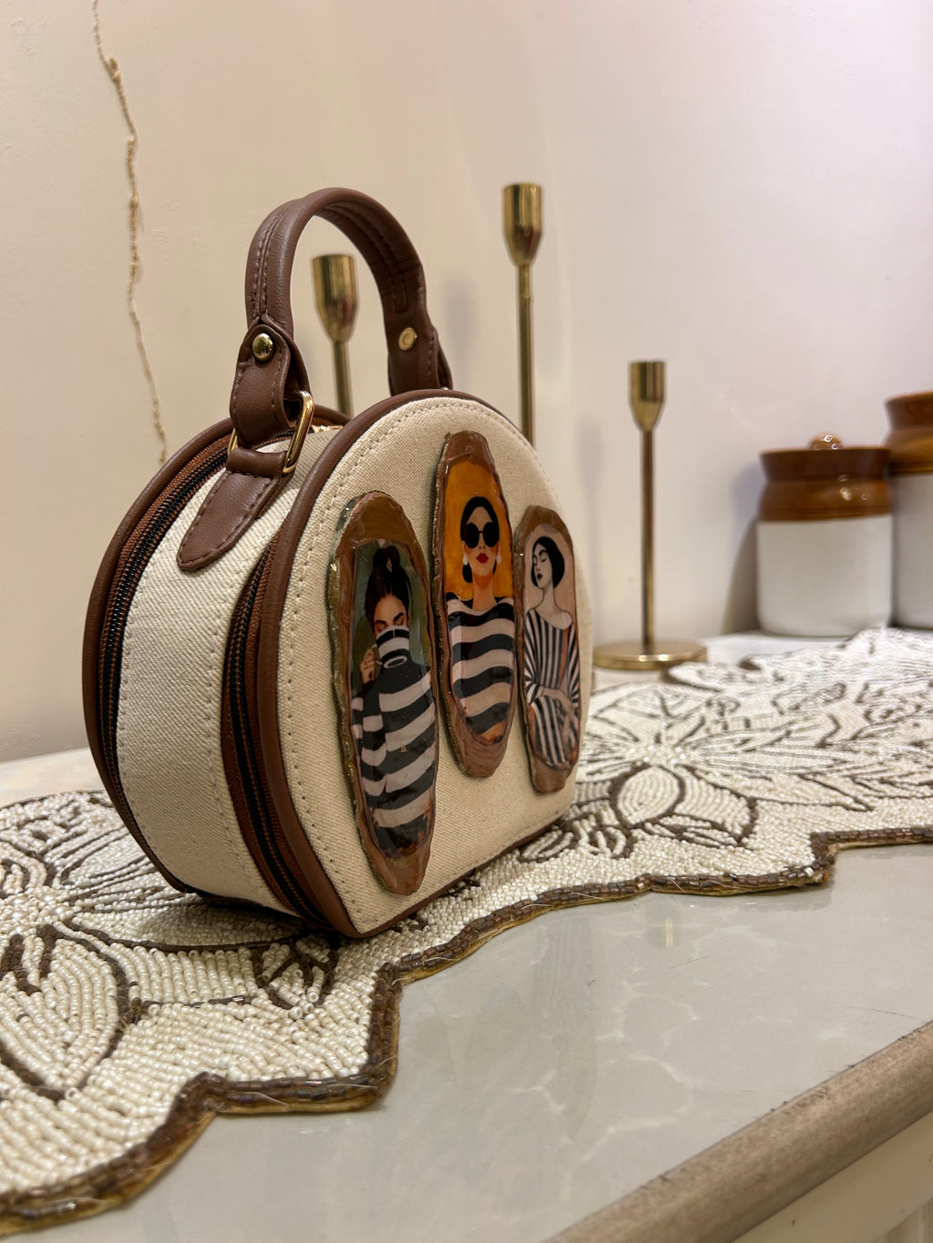 Handcrafted Motif Sling bag