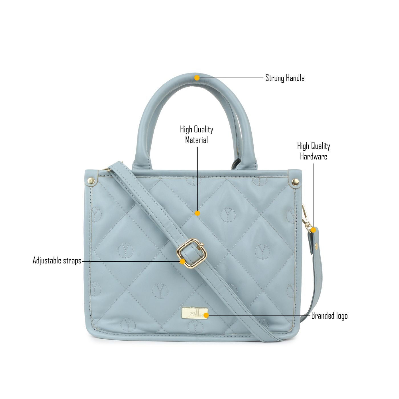 Women Handbags Synthetic Leather Top Handle Satchel Purse With Sling