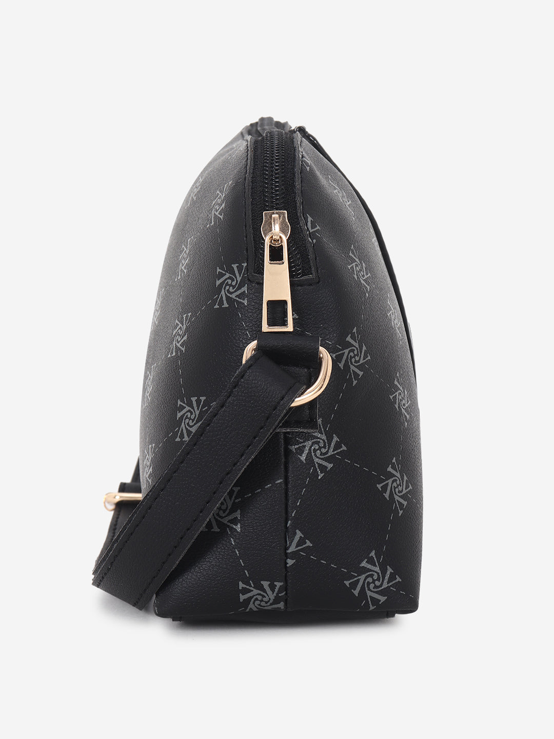 Black Printed Sling bag