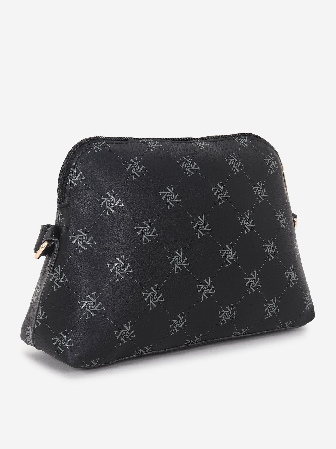 Black Printed Sling bag