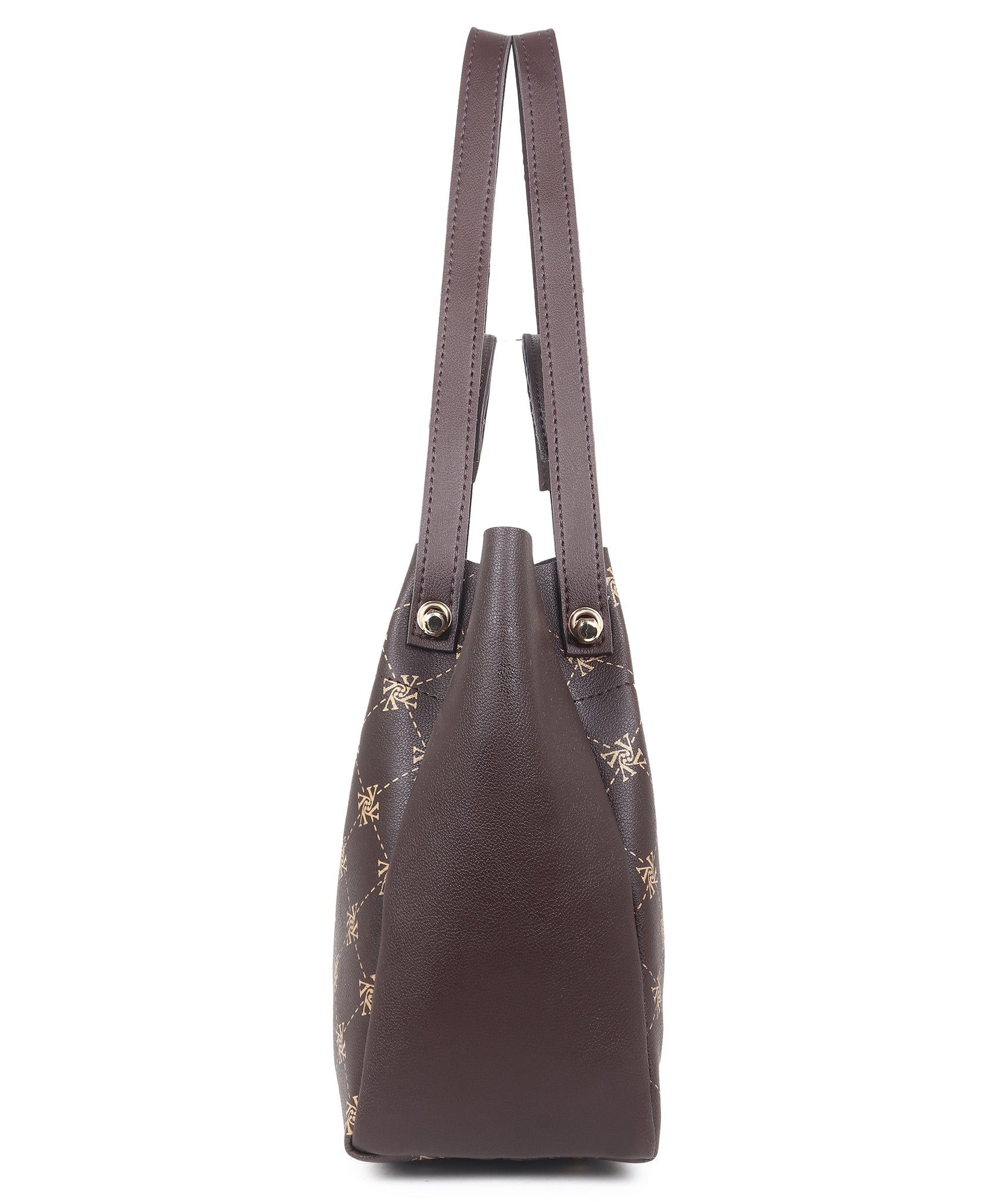 Women Brown Printed Handbag (Pack of 2)