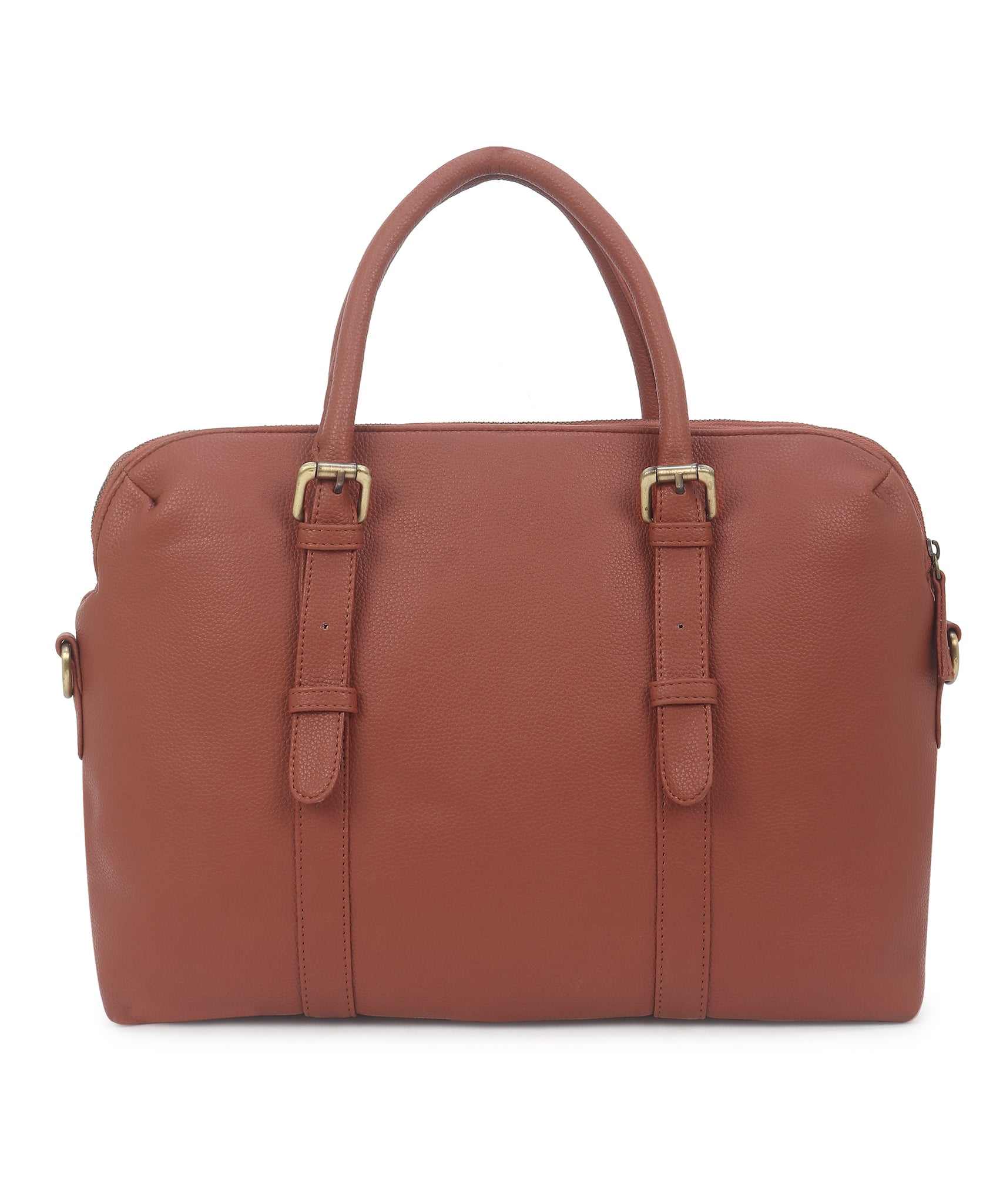 Tan Multicompartment Laptop Bag for Men