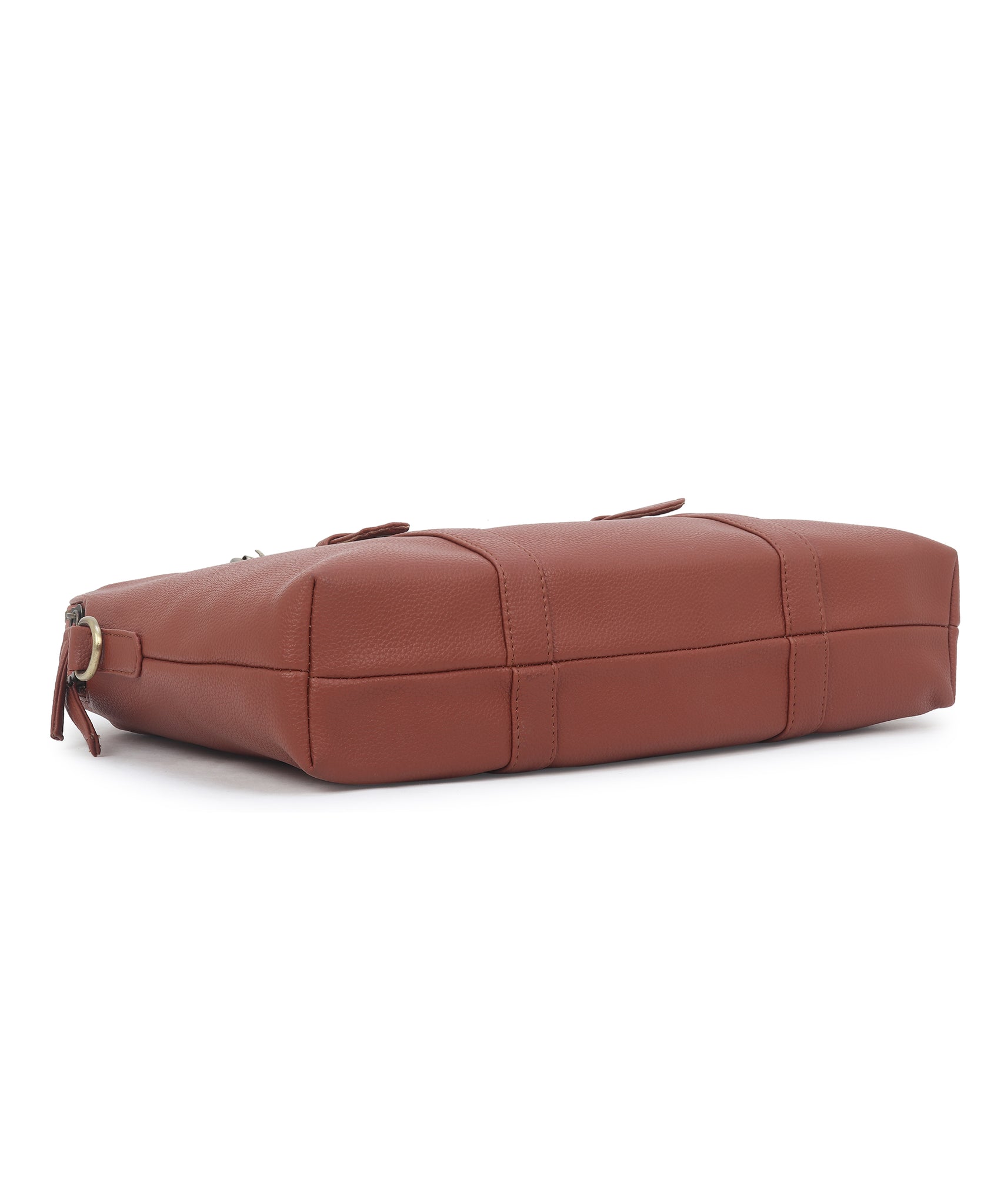 Tan Multicompartment Laptop Bag for Men