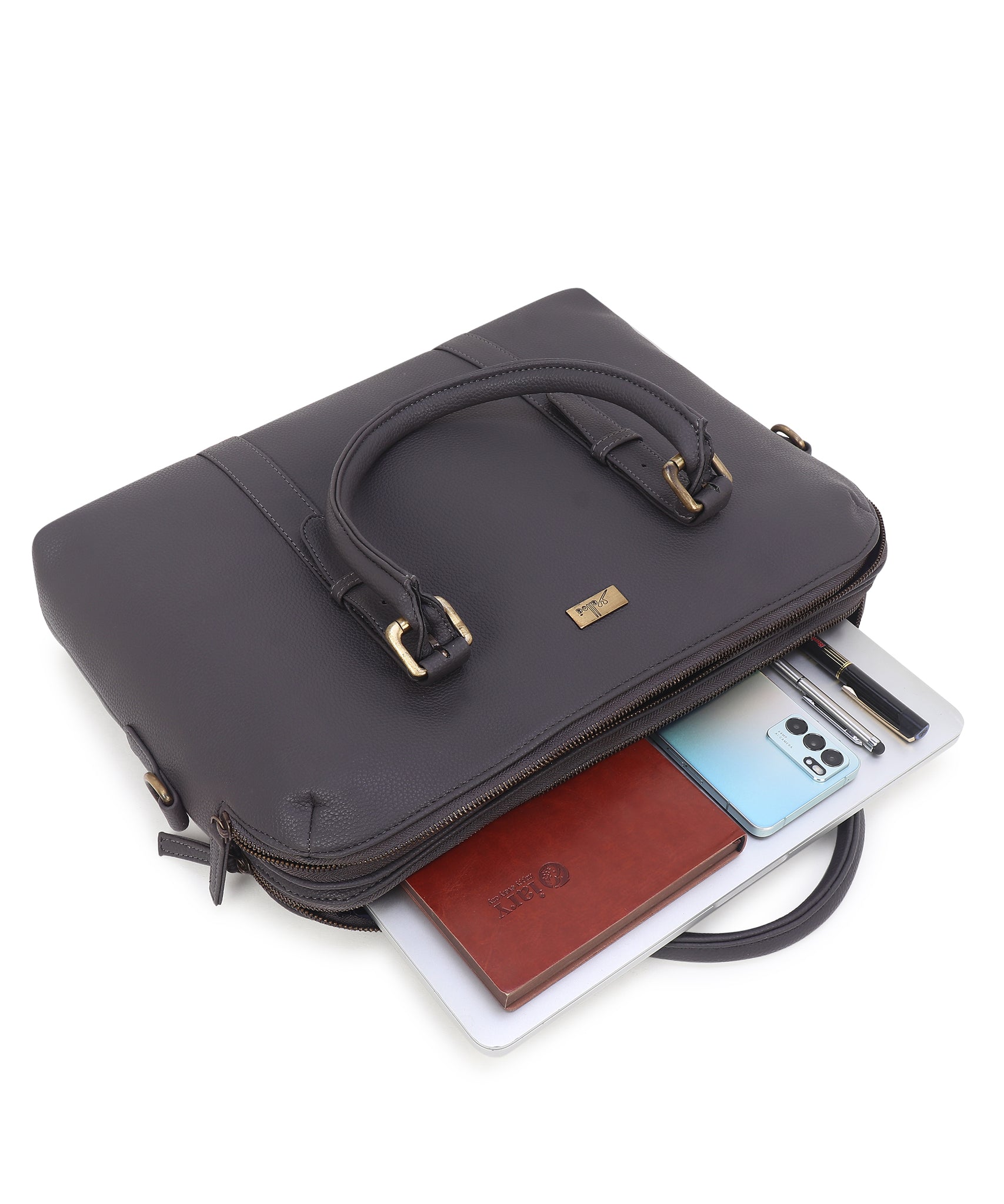 Dark Grey Multicompartment Laptop Bag for Men