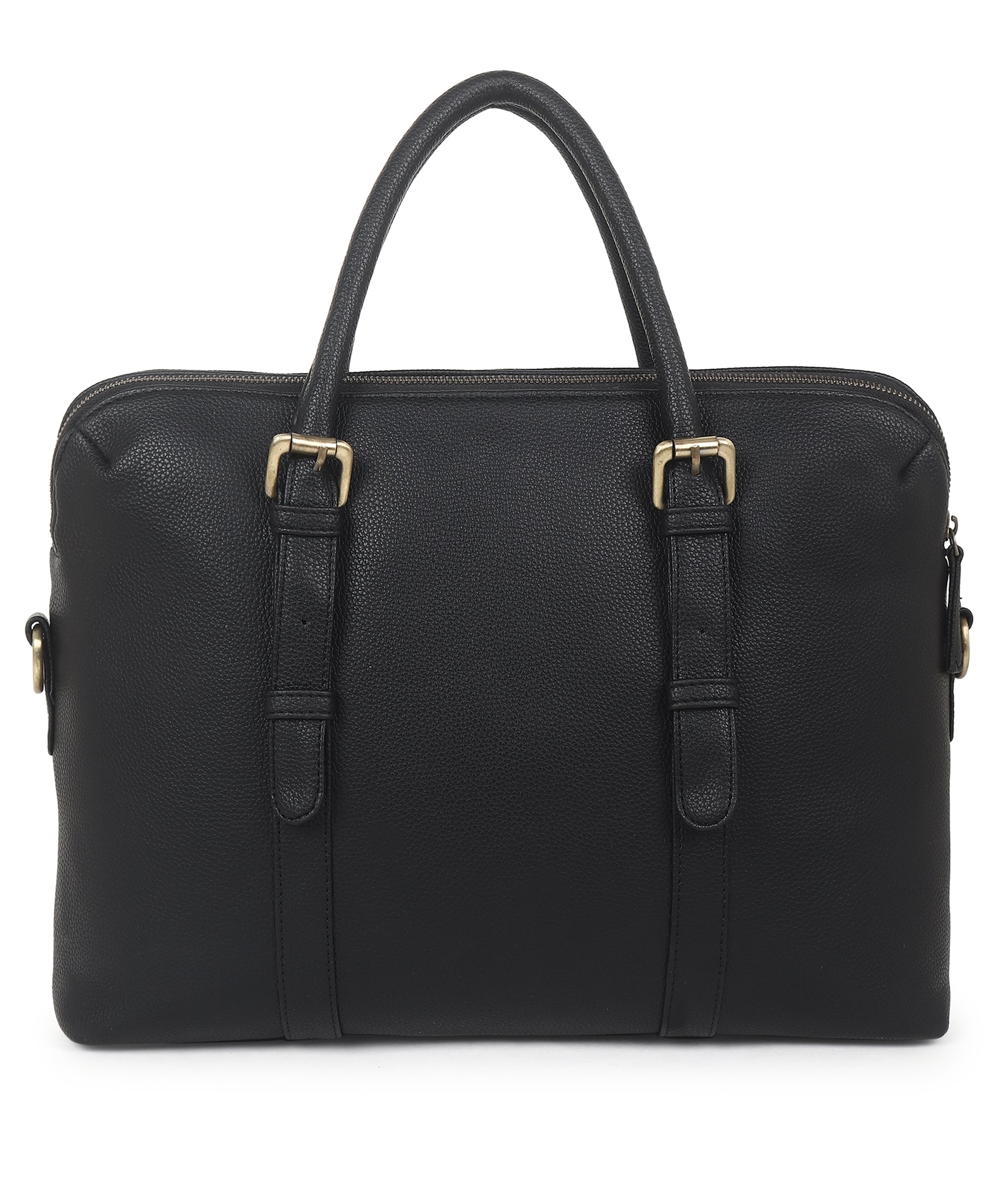 Black Multicompartment Laptop Bag for Men