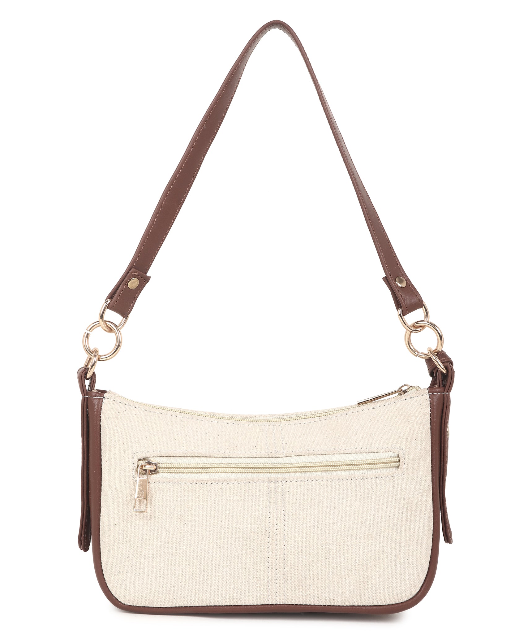 Off White Canvas Sling Bag for Women