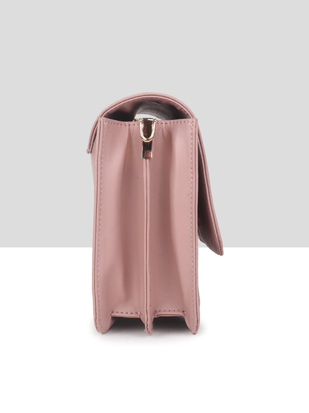 Dusty Pink Multicompartment Sling Bag For Women