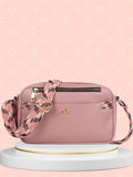 Dusty Pink Multicompartment Sling Bag For Women
