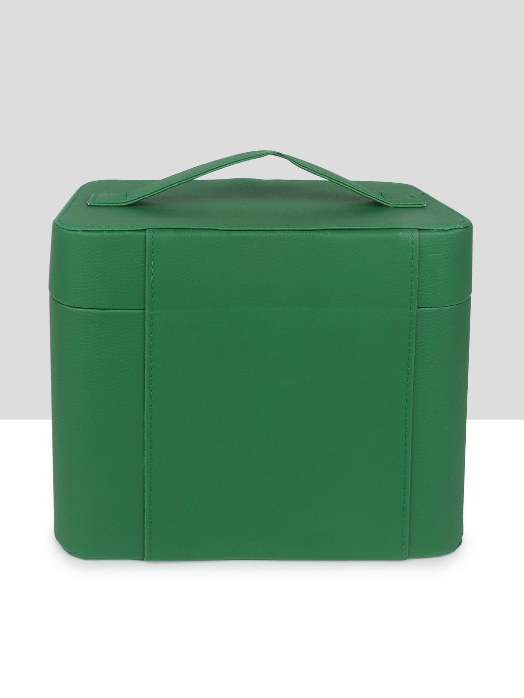 Yelloe Green PU Leather Vanity Makeup Box for Women