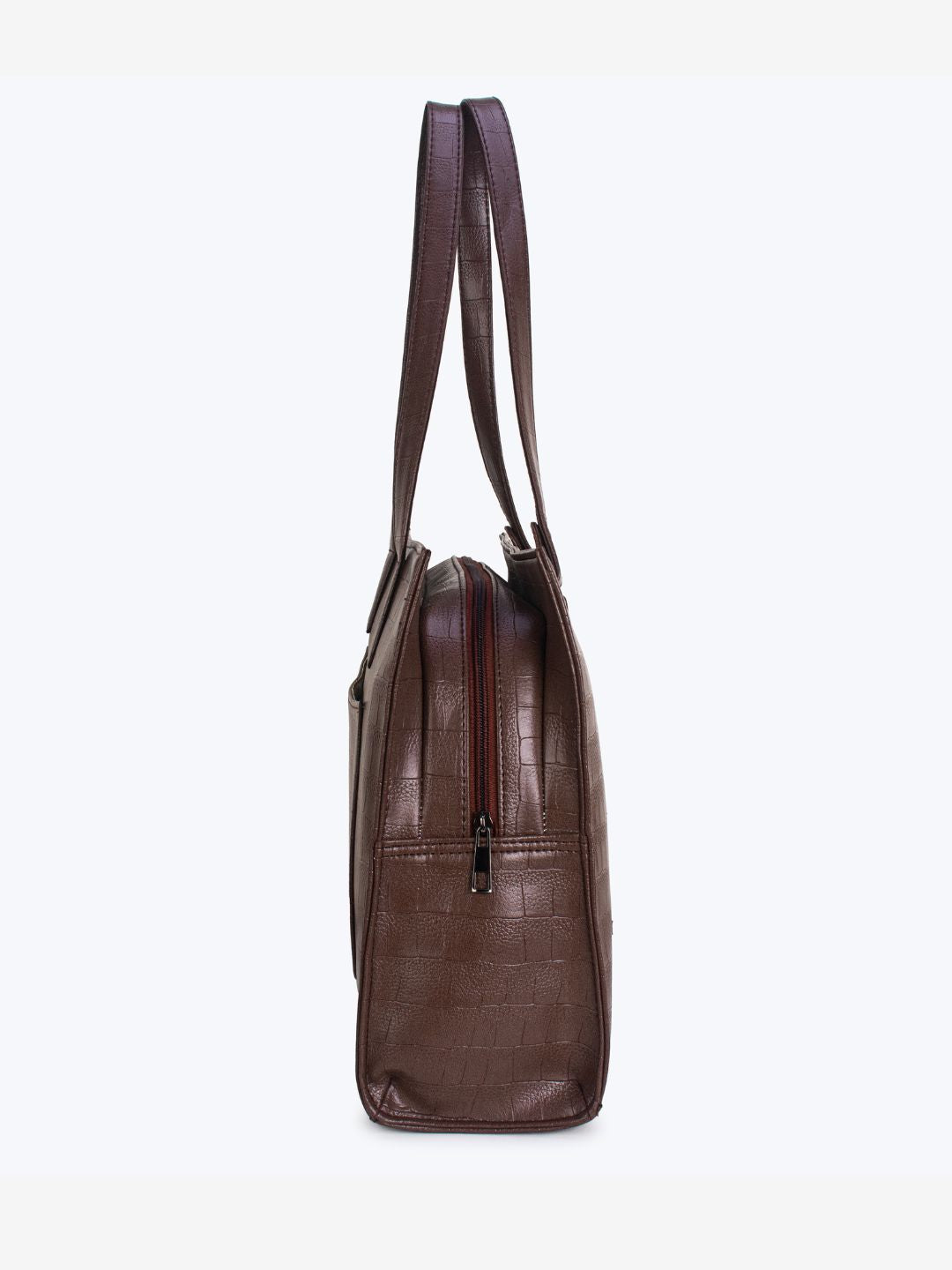 Brown PU Leather Shoulder Bag for Women