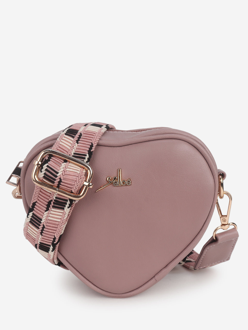 Pink Heart Shaped Sling Bag