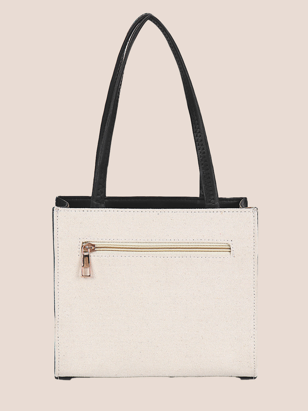 Off White- Black Canvas Handbag with Detachable Sling Belt
