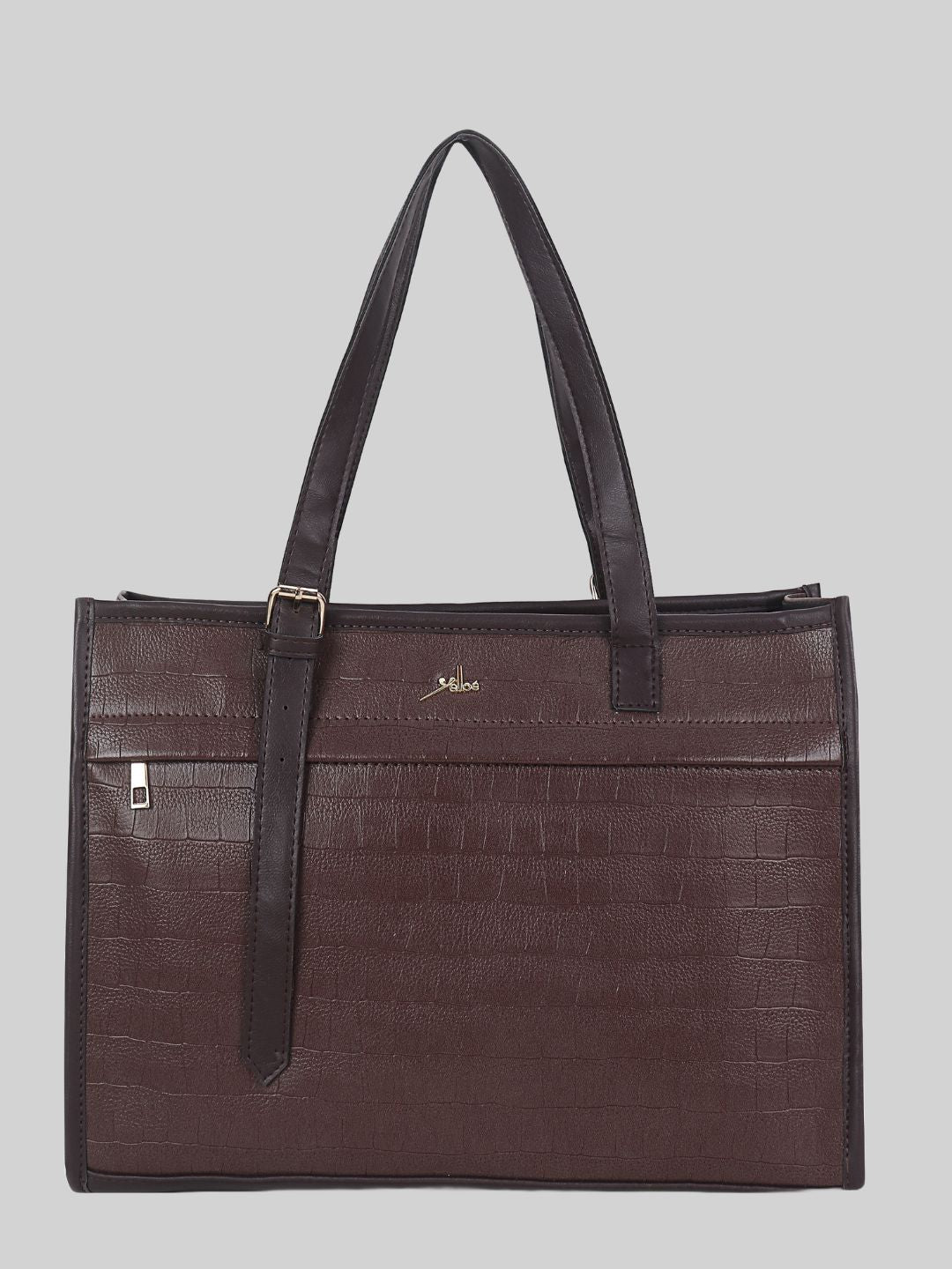 Women's Brown Synthetic Leather Handbag
