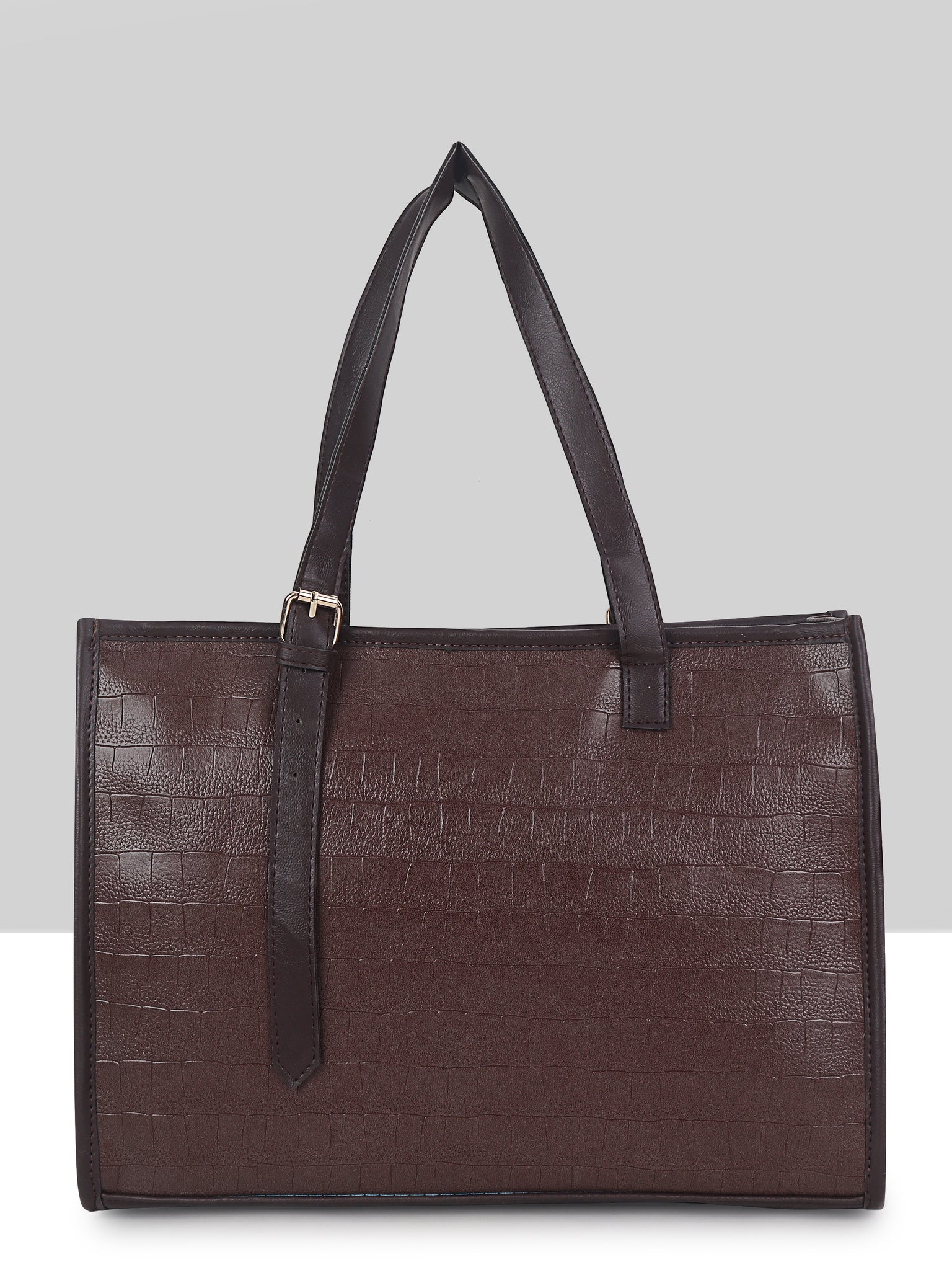 Women's Brown Synthetic Leather Handbag