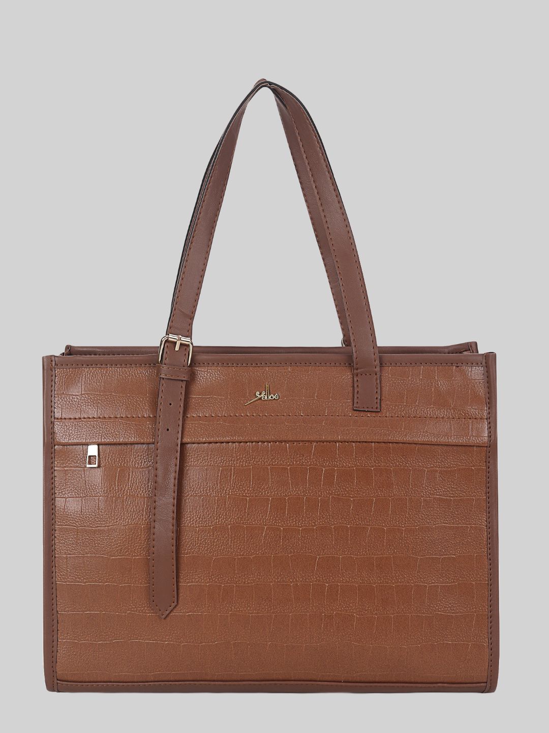 Women's Tan Synthetic Leather Handbag
