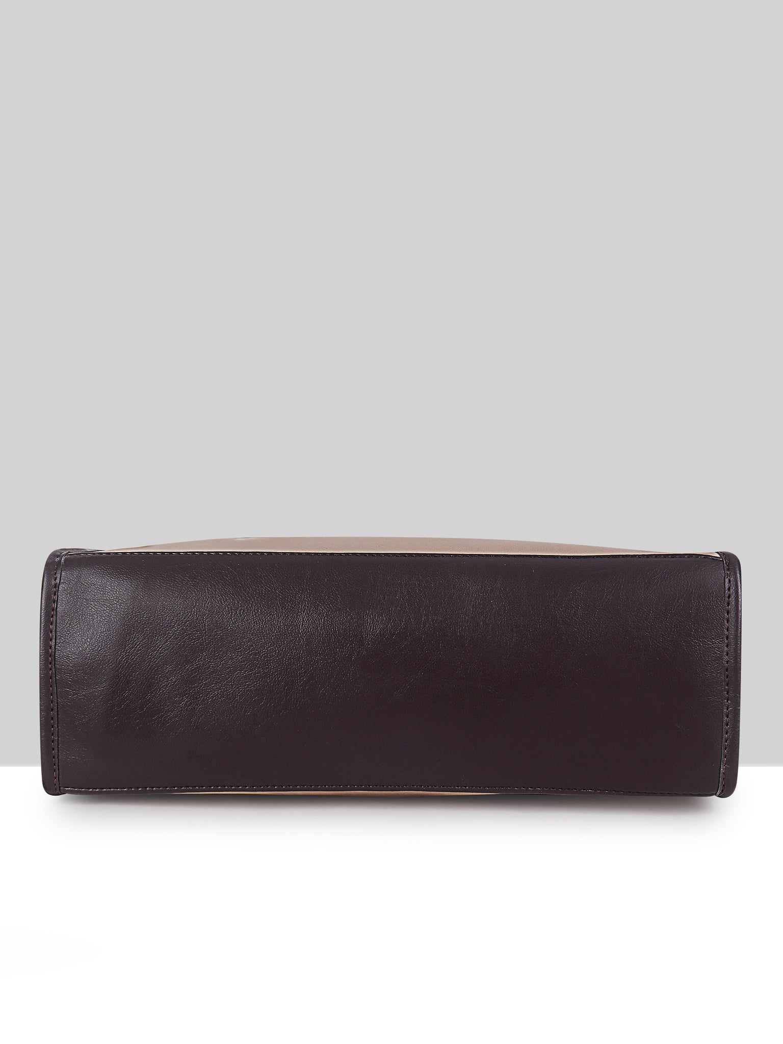 Women's Beige Synthetic Leather Handbag