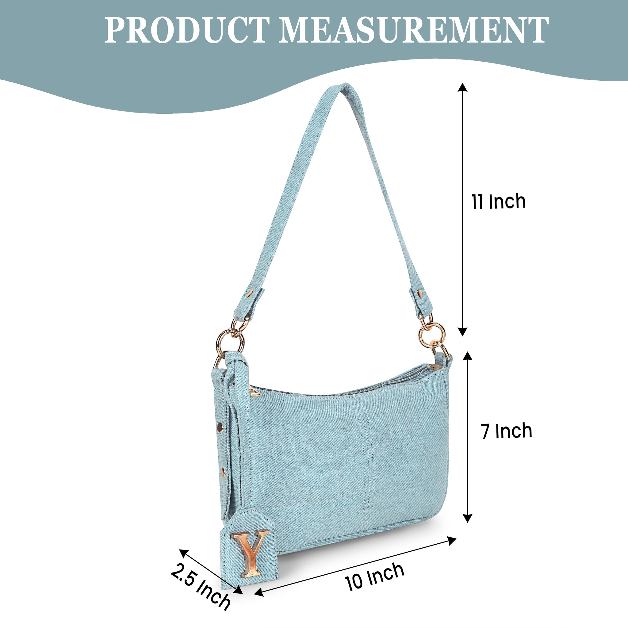 Baguette Bag with Long Sling (Blue)
