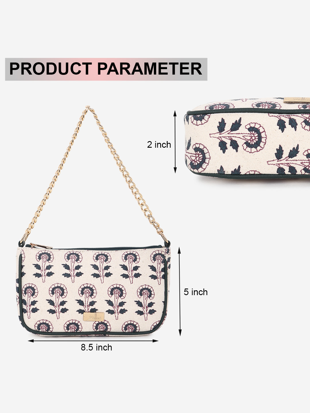 Off White Printed Sling bag
