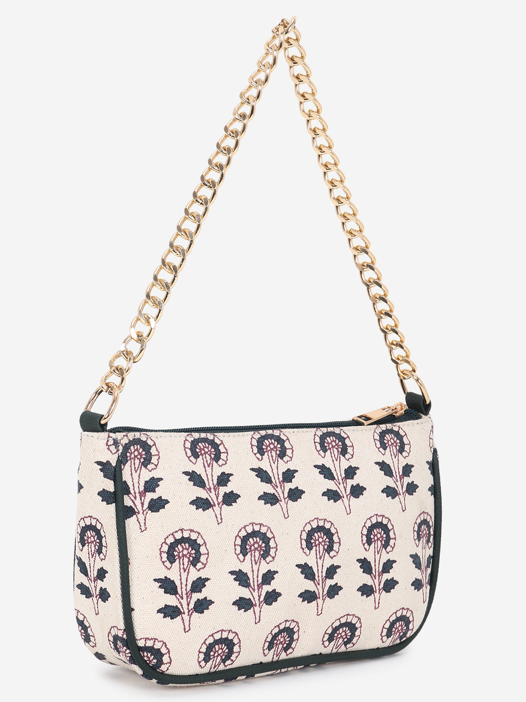 Off White Printed Sling bag
