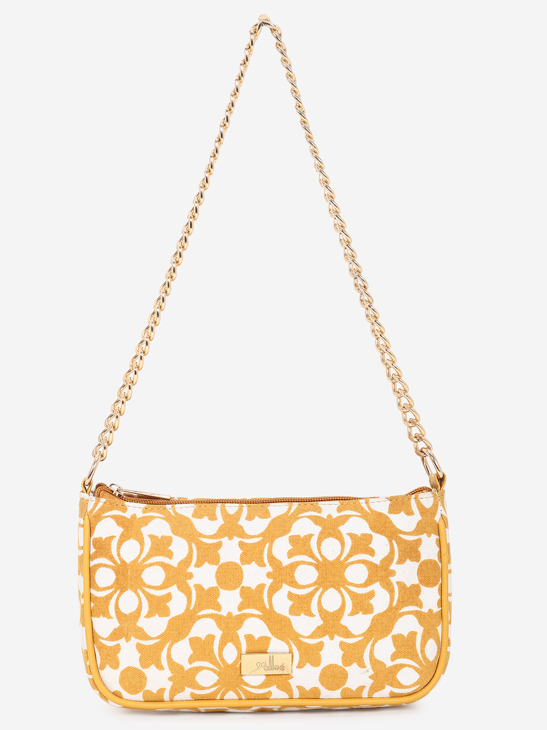 Yellow Printed Sling bag