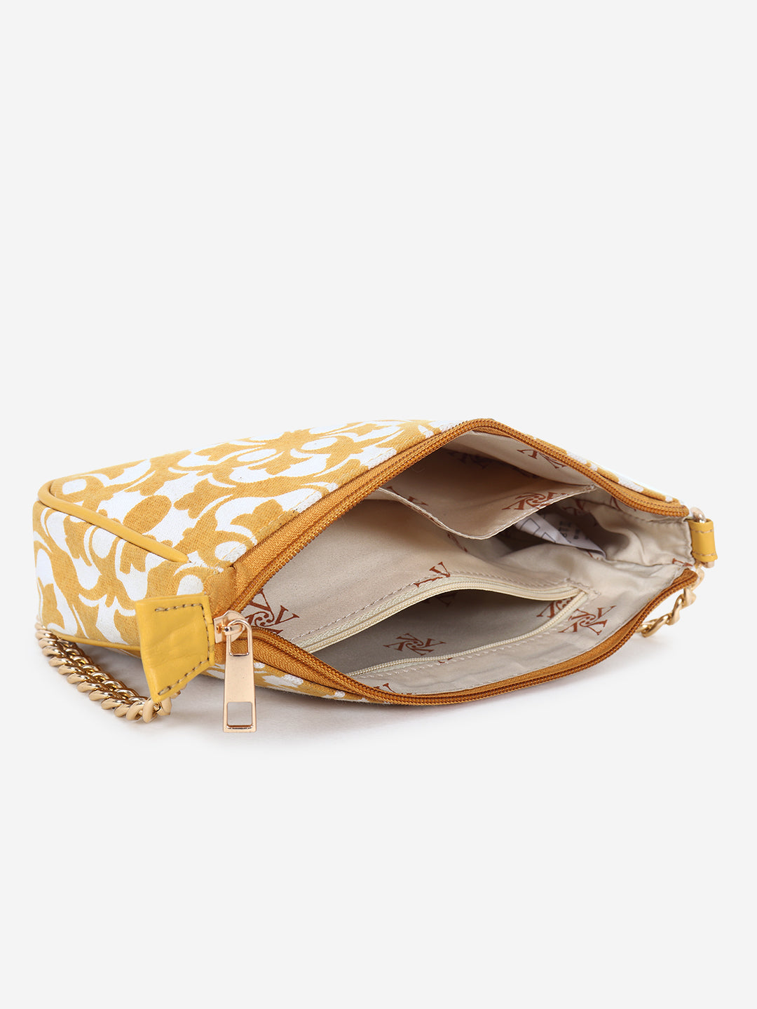 Yellow Printed Sling bag