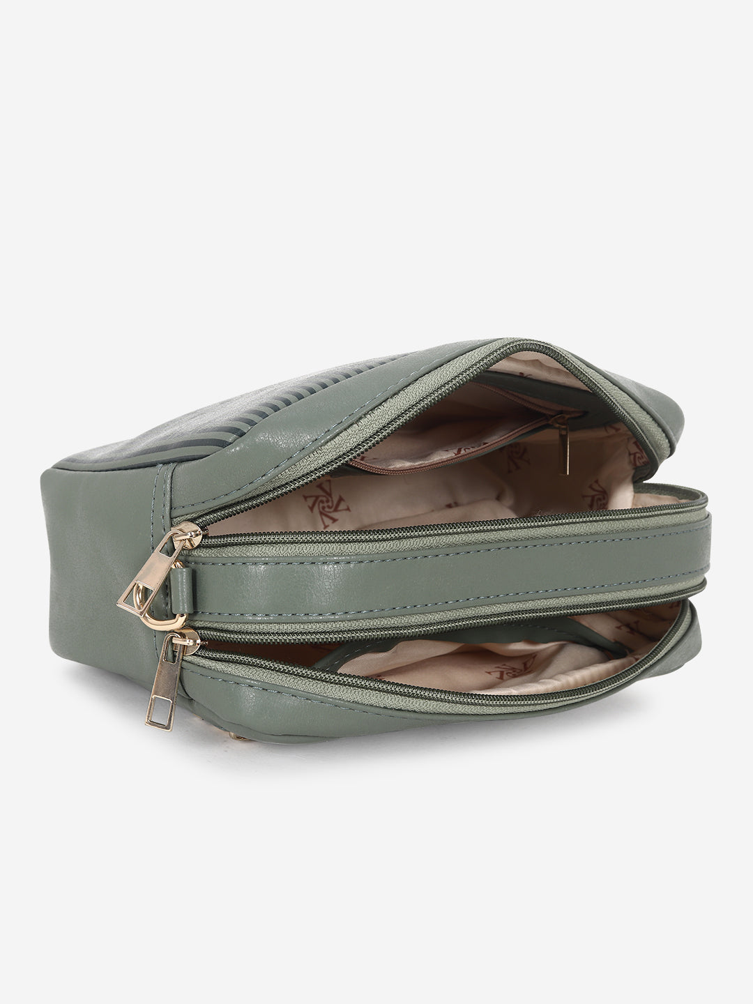 Olive Green Printed Sling Bag