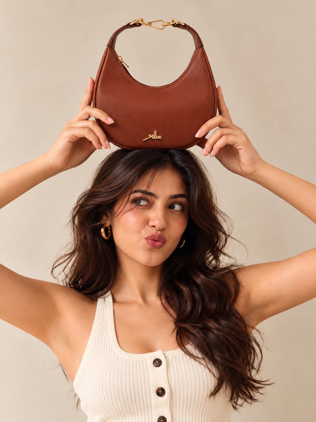 Ruelle Tan Sling Bag