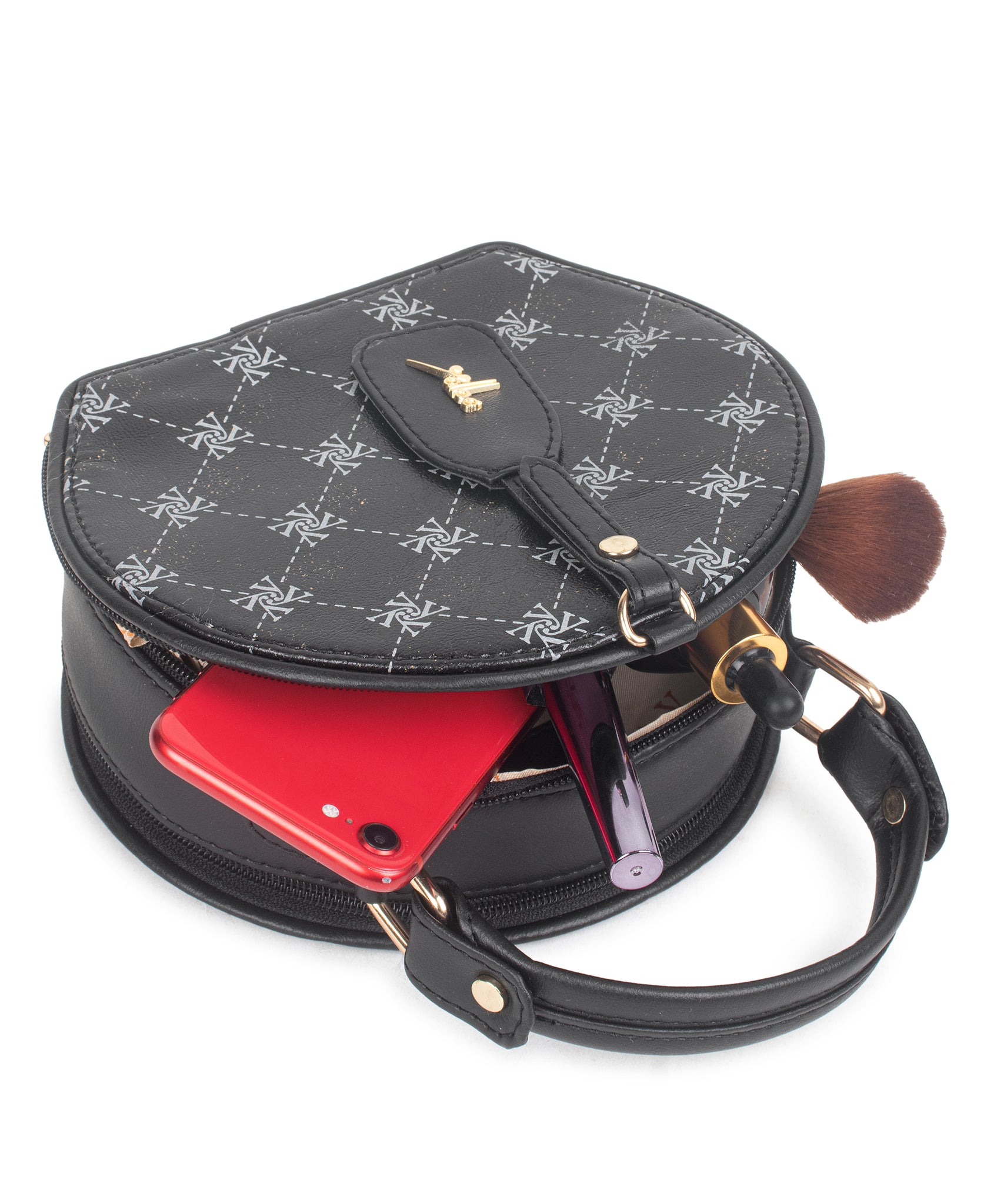 Yelloe Iconic Logo Print Round Sling Bag