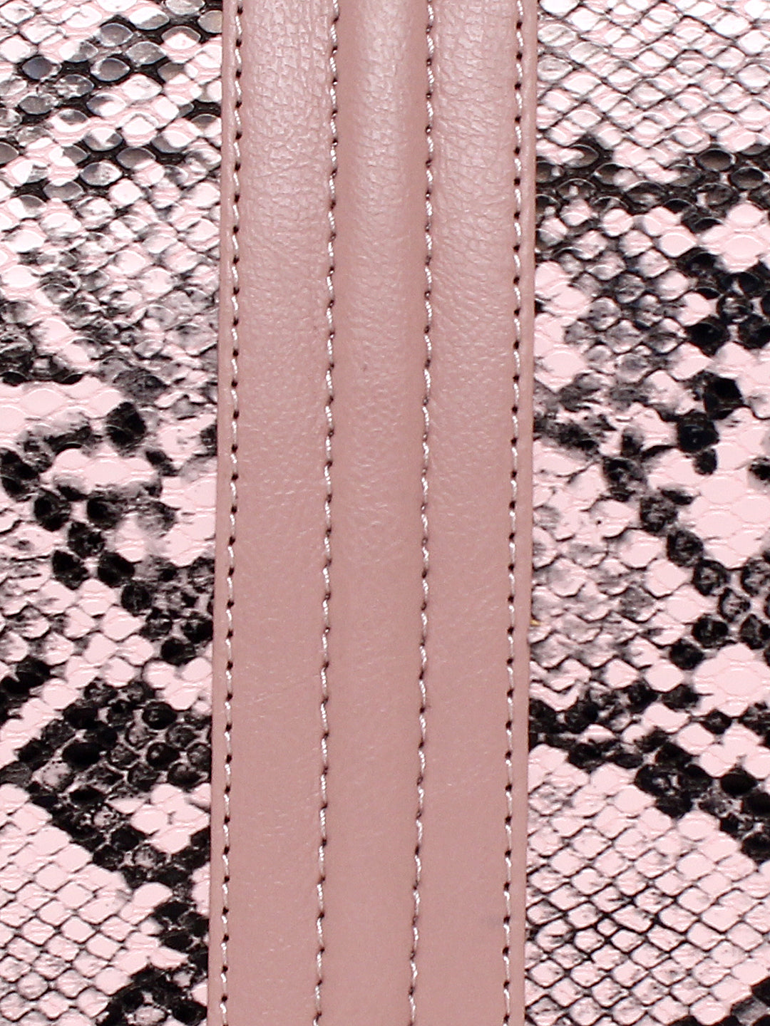 Women's Pink Sling Bag with Snake Print