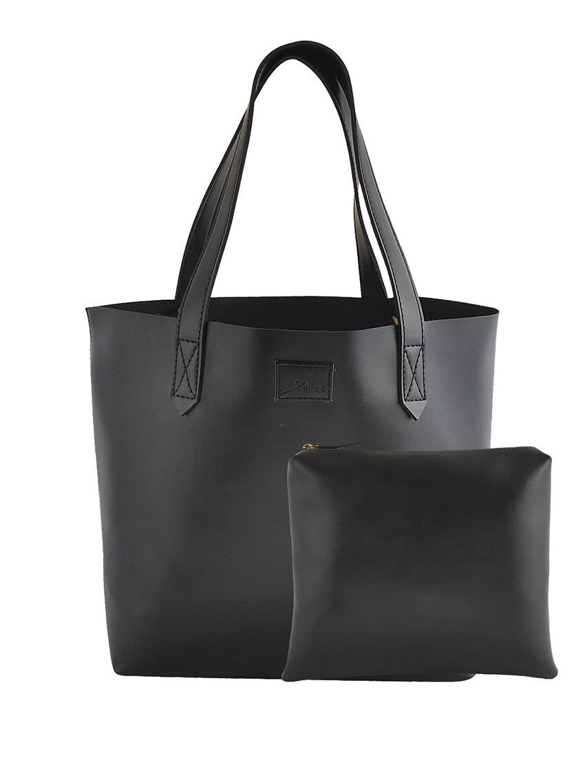 Black shoulder Tote Bag in Bag