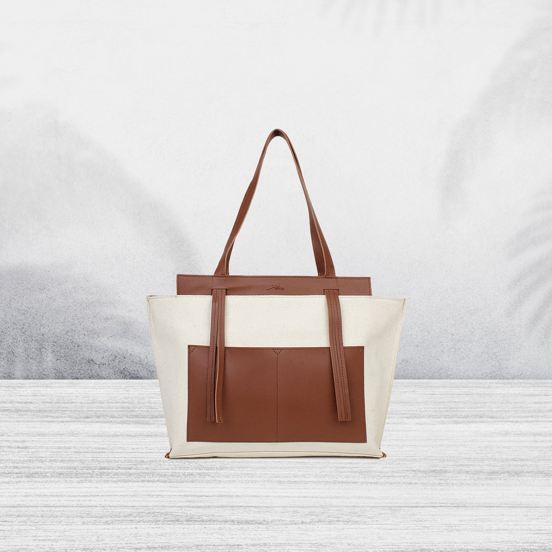 Canvas Oversized Shopper Bag Offwhite