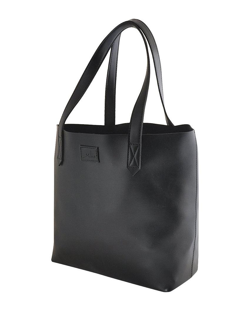 Black shoulder Tote Bag in Bag