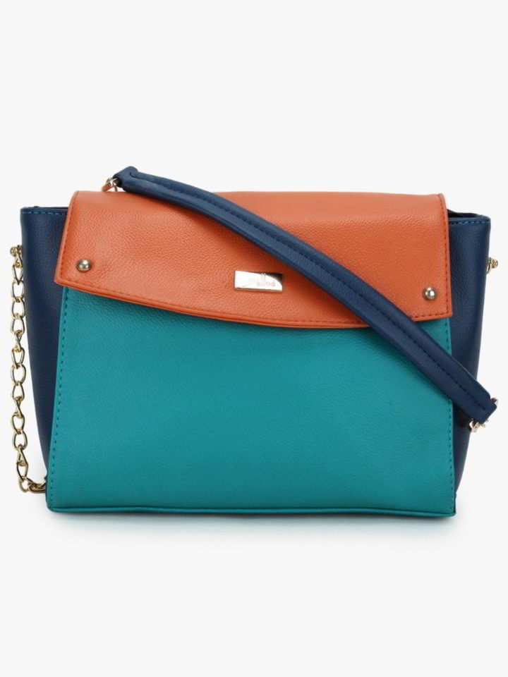 Color Blocked Medium Sling Bag