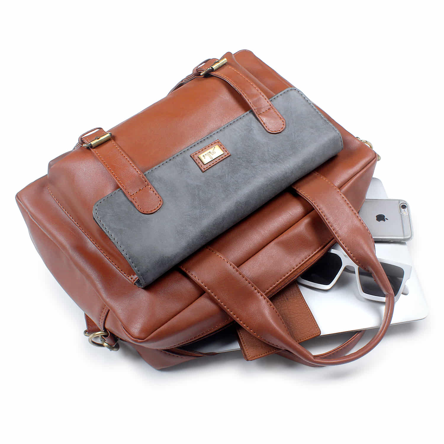 Tan Spacious Laptop Bag for Men